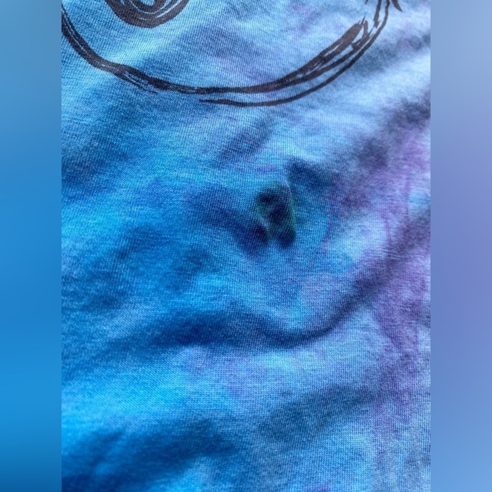 Bambooco Blue and Purple Tie Dye Midi Dress with Embellishments - Picture 14 of 14